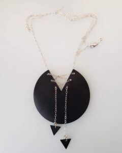 Aimee Necklace Black Pendant