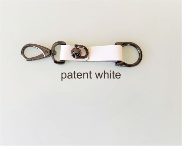 KeyO White Patent Leather Key Strap