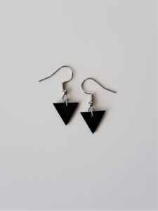 Alya Leather and Silver Earrings