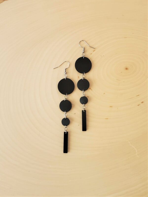 Angelina Leather Earrings wood