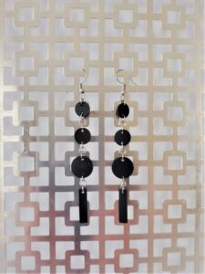 Azarea Leather Silver Earrings