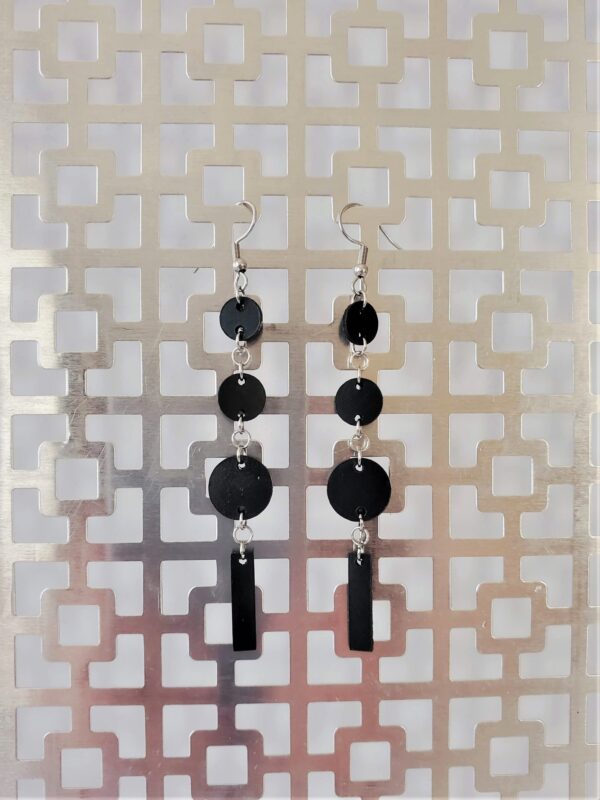 Azarea Leather Silver Earrings