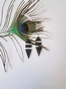 Bria Featherweight Black Earrings